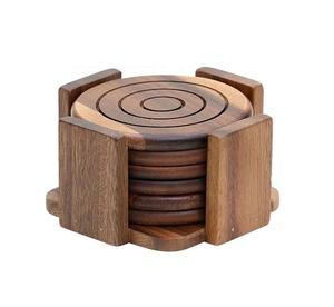 Latest Design Fresh Natural Wooden Coaster New Design Round Shape Cup Glass Coasters For Use <b>Table</b> Top Cheap Price Product - Product Image 3