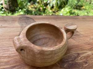 แก้วไม้ทำมือสไตล์นอร์ดิก พกพาสะดวก แก้วไม้ธรรมชาติสำหรับกาแฟ ชา และนม ดีไซน์คลาสสิก เหมาะสำหรับตั้งแคมป์ ของขวัญทางธุรกิจ - Product Image 4