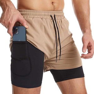 <b>Men</b> 2 in 1 Running <b>Shorts</b> 5/7 Quick Dry Gym Athletic Workout <b>Shorts</b> - Product Image 2