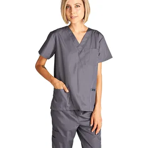 Beauty Design Us fashion Private Label Custom Work Stretch Nurse top set set di uniformi per scrub infermieristici medici