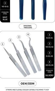 Pinzas Profesionales de Precisión para Manicura, Acero Inoxidable de Alta Calidad, No Magnéticas, Herramienta para Joyería - Product Image 3