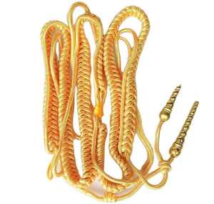 Custom Ceremonial Aiguillettes for US Uniforms <b>Braided</b> Design with Bullion Wire Metallic Silk Threads Custom Logo & Colors - Product Image 5