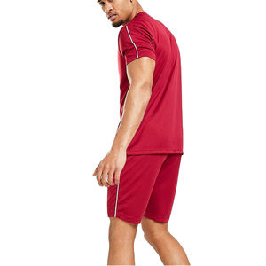 Survêtement d'été à manches courtes pour hommes, survêtement de sport, ensembles courts de plage, matériau en coton personnalisé à séchage rapide pour hommes - Product Image 4