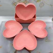 Ensemble d'assiettes à dîner en résine personnalisées en forme de coeur écologique Love Nautical avec glaçure de couleur - Product Image 4