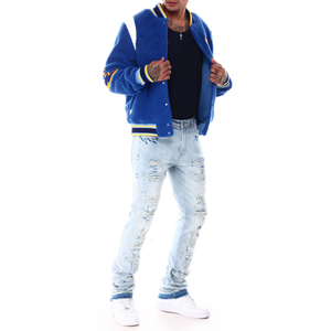 OEM Men's Woven Spandex/Polyester Large <b>Varsity</b> <b>Jacket</b> Zipper Closure Waterproof Windproof Quick-Dry Breathable Winter <b>Jacket</b> - Product Image 4