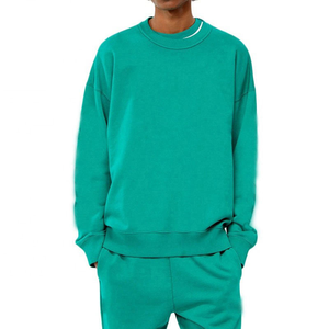 Survêtement en molleton de coton respirant coupe-vent pour homme avec logo personnalisé, grande taille, style streetwear - Product Image 4