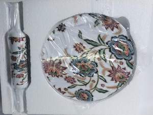 Wooden Floral Printed Chakla Belan Set-Eco-Friendly Kitchen Tool with Customizable Size and Design - Product Image 2