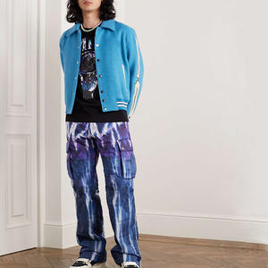 Blouson aviateur en soie brodé sur mesure, imperméable pour l'hiver, avec garniture en fourrure de mouton, design tricoté, personnalisable OEM - Product Image 5