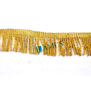 Vente de haute qualité 2023 OEM Bullion Fringe Frange personnalisée En gros Argent Métallique Frange - Product Image 1