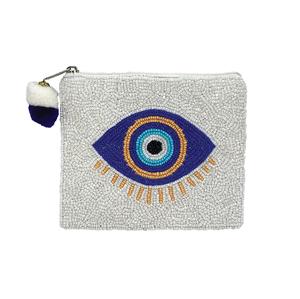 Pochette à monnaie à broderie perlée artisanale avec fermeture à glissière Commande en gros accepter personnalisations Pochette à monnaie à broderie perlée - Product Image 2