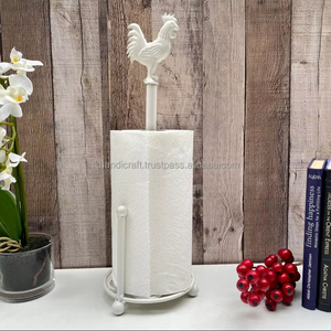 Customised Private Labeling Low White Kitchen Roll Holder <b>Stand</b> Paper <b>Towel</b> Cockerel Pole Accessories Storage Countertop - Product Image 1