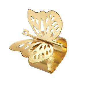 Anneau de serviette de Noël de conception martelée de qualité supérieure Anneaux de maintien en métal élégants pour les fêtes de mariage à l'hôtel à domicile Prix de gros. - Product Image 4