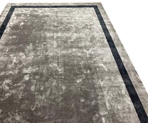 Alfombra de Lujo Tejida a Mano con Borde de Viscosa, Alfombra Anudada a Mano de Buena Calidad, Base de Algodón Extra Gruesa, Altura de Pelo de 8-10 mm, Lavable - Product Image 1