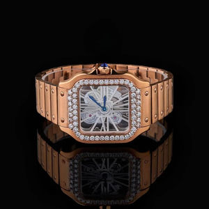 Montre-bracelet pour homme de luxe, exclusive, avec un seul cadran, de qualité supérieure, en moissanite de coupe ronde, originale, personnalisée, style hip-hop - Product Image 1