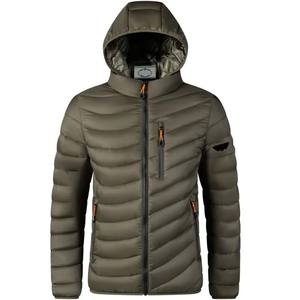 Chaqueta acolchada ligera informal personalizada, chaqueta acolchada para hombre con cuello levantado y cierre de cremallera - Product Image 1