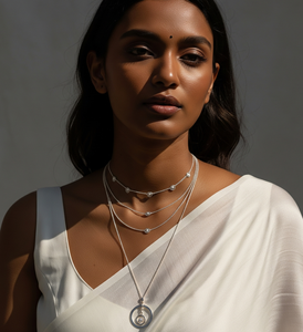 925ชุบโรเดียมสีทองแบบทันสมัยสร้อยคอโซ่หลายชั้นแบบมินิมอลที่มีคุณภาพสูงสวมใส่ได้ทุกวันจี้แฟชั่นที่สาม - Product Image 2