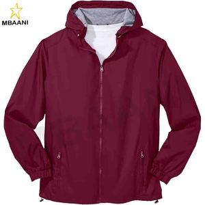 Men's Big & Tall Jersey-Lined Windbreaker <b>Jacket</b> with Hood - Product Image 6