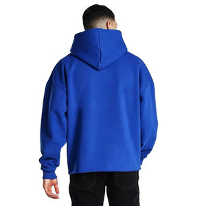 Sudaderas con capucha de manga corta para hombre de alta calidad 2024 algodón 100% hombro caído personalizado 500 GSM Logo Puff letras invierno estampado al por mayor - Product Image 3