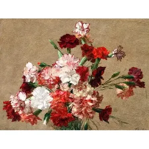 Claveles Flores Azulejo Mural Cocina Baño Pared Backsplash en Mármol Cerámica Categoría de producto Murales de pared - Product Image 1