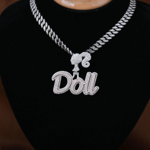 DOLL <b>Name</b> Luxurious Moissanite Diamond 925 Sterling Silver Iced Out Hip-Hop Style Custom <b>Pendant</b> for Men With New Trendy Style - Product Image 1