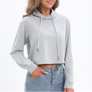 Sudadera con Capucha Corta de Invierno de Alta Calidad Directo de Fábrica para Mujer, 100% Algodón, Precio al por Mayor, Nuevo Diseño - Product Image 4