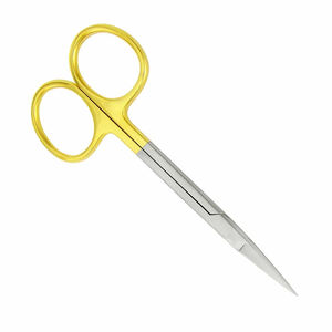 Ciseaux à iris de chirurgie à pointe fine demi-or droit Ciseaux à iris médicaux professionnels en acier inoxydable de 4.5 pouces - Product Image 4