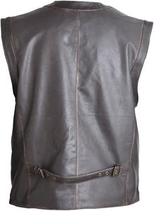 Mens Casual Leather Vest Breathable Street Wear High Quality Wholesale Price Customized OEM Service vest For unisex - Product Image 3