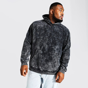 เสื้อมีฮู้ดสำหรับผู้ชายเสื้อมีฮู้ดซักแบบวินเทจไซส์ใหญ่พิเศษโลโก้ออกแบบได้ตามต้องการ - Product Image 1