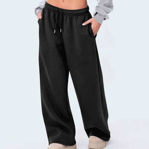 Hot Sale Unisex Loose Fit Gym Sweatpants <b>Wide</b> <b>Leg</b> Wash <b>Jogger</b> Trousers Casual Breathable Lounge Wear for Workouts - Product Image 3