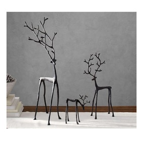 Décoration de Noël cadeau dessus de table nouveau Design renne meilleure vente renne doré de haute qualité lot de 2 - Product Image 4