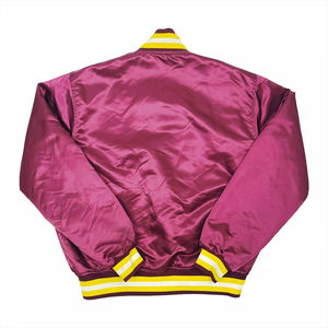 Chaqueta de Béisbol Estilo Letterman, Chaqueta Varsity Informal para Hombre, Totalmente Blanca, Satén - Product Image 6