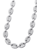 Chaîne cubaine Hip Hop Puff Mariner glacée en argent sterling 925 pour déclaration de mode de luxe unisexe d'Inde