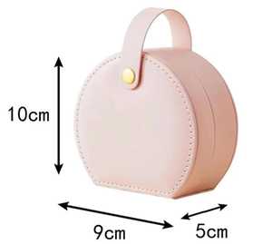 Boîte à bijoux de voyage en cuir PU, mini organisateur de bijoux pour bagues, boîte cadeau compacte en cuir pour femmes - Product Image 5