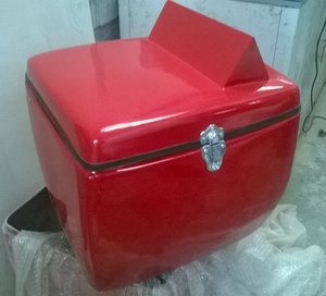 กล่องท้ายมอเตอร์ไซค์ไฟเบอร์กลาสขนาดใหญ่ ดีไซน์ใหม่ ปรับแต่งได้ ความจุ 90 ลิตร สำหรับใส่อาหารร้อนและส่งของด้วยมอเตอร์ไซค์ - Product Image 4