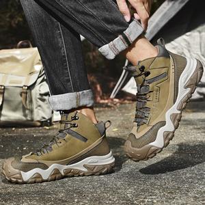 Nouvelles Bottes d'Hiver Montantes en Cuir Véritable pour Hommes 2026, Doublées Polaire, Chaudes et Isolées, Chaussures de Randonnée et de Sport d'Extérieur, Grandes Tailles - Product Image 2