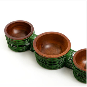 Vajilla para eventos de boda, cuencos para servir comida de postre, diseño admirable, utensilios de cocina hechos a mano, cuencos de madera elegantes y elegantes de alta calidad - Product Image 2