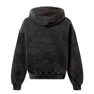 Sudaderas con capucha para hombre lavadas con ácido y cremallera de ajuste holgado de calidad superior 2025, gran oferta, sudaderas con capucha lavadas con ácido de diseño único sólido para hombre - Product Image 2
