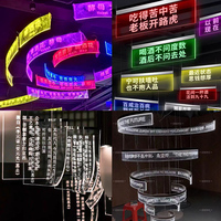 Enseigne suspendue en acrylique LED personnalisée, affichage directionnel éclairé, panneau décoratif lumineux pour centre commercial, supermarché, bar, musée