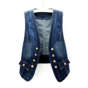 Chaleco de mezclilla para los hombres y mujeres modernos Casual Vintage elegante Chaleco de mezclilla armario esencial desgastado sin esfuerzo estilo fresco - Product Image 4