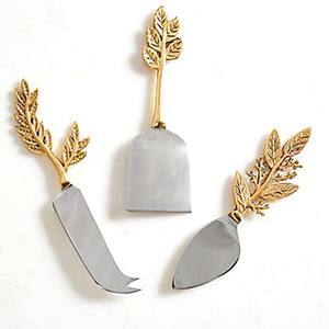 ชุดสไลซ์ชีสชุบเงินทำจากสเตนเลสดีไซน์ขนนกสีสันสดใส - Product Image 6