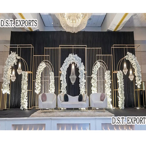 Compra de arcos metálicos de alta calidad para bodas, decoración elegante Walima, arcos de escenario, decoración elegante para eventos, marcos metálicos de fondo - Product Image 3