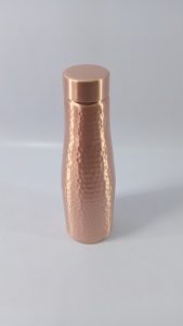 Botellas de agua martilladas de cobre mate de 950 ML Colección de vasos de plástico a prueba de fugas del fabricante - Product Image 4