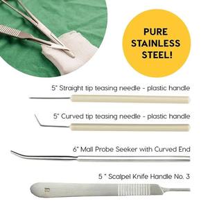 Kit de Anatomía de Laboratorio de Biología Avanzada para estudiantes Fuente de alimentación manual Instrumentos quirúrgicos de acero inoxidable para disección - Product Image 5