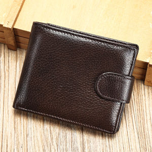 Portefeuille en cuir véritable vintage rétro pour homme avec logo personnalisé, RFID durable, doublure en polyester pour un usage quotidien - Product Image 5