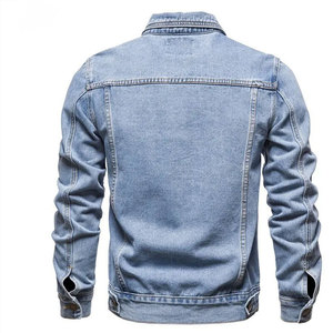 Ventes chaudes, impression de logo personnalisée, veste en jean décontractée surdimensionnée, streetwear, veste en jean à impression thermique, prix bas - Product Image 5