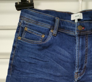 100% Cotton <b>Men's</b> <b>Smart</b> Casual Board <b>Shorts</b> Model's Breathable Design Elastic Waist Woven Bangladesh Washed Denim Plus Size - Product Image 3