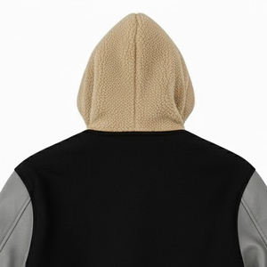 Chaquetas Varsity con Capucha de la Mejor Calidad con su Propio Logotipo, Ropa Urbana Personalizada, Chaqueta Varsity para Hombre con Contraste de Color - Product Image 3
