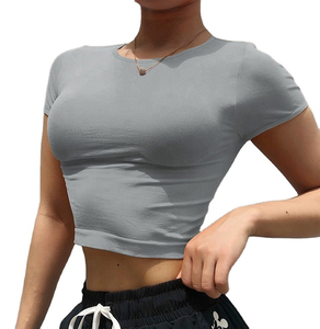 Camisetas Cortas para Mujer, Más Vendidas, 100% Algodón, Secado Rápido, Ecológicas, Transpirables, Cuello en V, Manga Corta, Personalizadas, para Gimnasio, Casuales - Product Image 6