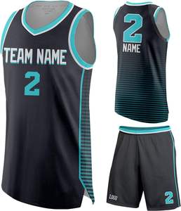 Vente en gros Maillot réversible grande taille Séchage rapide Personnalisé Respirant Sublimation Basketball Sportswear Ensembles de costumes - Product Image 2