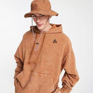 เสื้อสเวตเชิ้ต400GSM มีฮู้ดโอเวอร์ไซส์ผ้าคอตตอนผ้าฟลีซ100% แนววินเทจลำลองทรงหลวมพิมพ์ลายสำหรับฤดูหนาว - Product Image 4